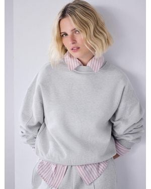 Next Marl Crew Neck Sweatshirt - Gray