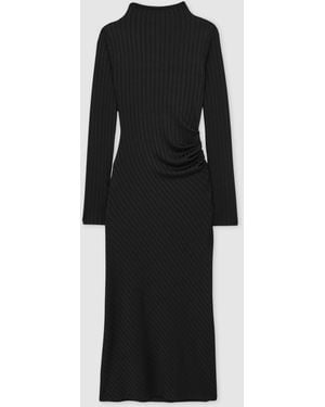 GOOD AMERICAN Good Rib-Knit Midi Dress - Black