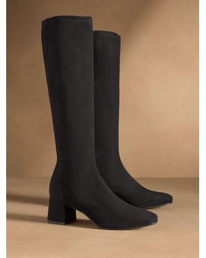 Russell & Bromley Harrington Tall Block Heel Knee High Boots - Black