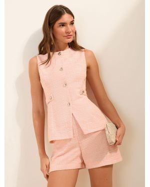 Friends Like These Boucle Waistcoat - Natural