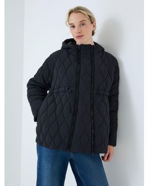Jojo Maman Bébé 2-In-1 Maternity Quilted Jacket - Blue