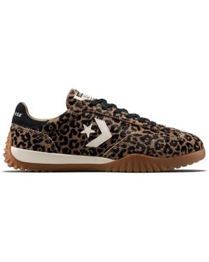 Converse Run Star Leopard Suede All-Over Trainers - Black