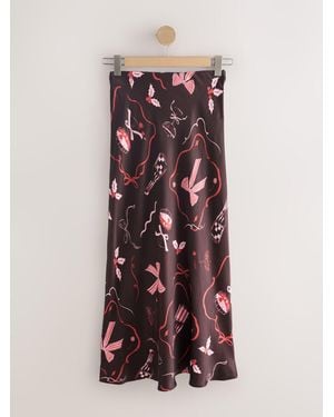 Next Satin Midi Skirt - Multicolor