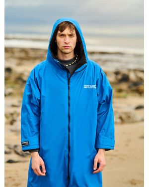 Regatta Oversized Waterproof Borg-Fleece Lined Changing Robe - Blue