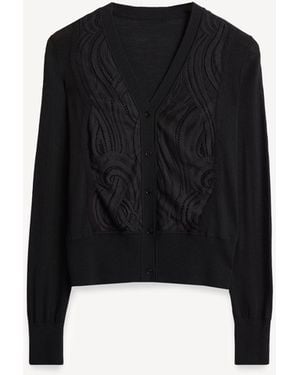 JOSEPH Lace And Knit Cardigan - Black