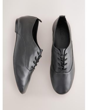 Next Forever Comfort Leather Lace Up Jazz Shoes - Black