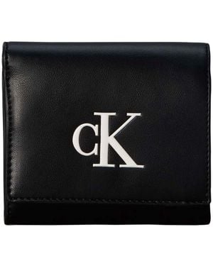 Calvin Klein Calvin Klein Embossed Monogram Bifold Wallet - Black