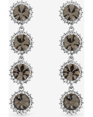 Jon Richard Tone Diamond Statement Drop Earrings - White