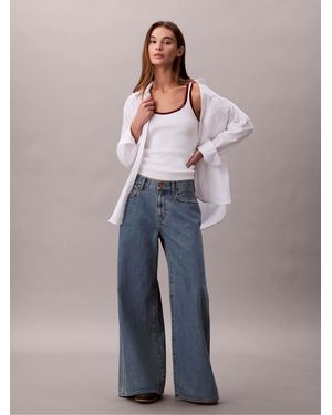 Calvin Klein Jeans Ultra Wide Leg Jeans - Blue