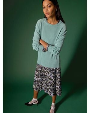 Roman Plain Soft Crew Neck Jumper - Green