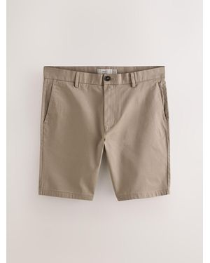 Next Skinny Fit Stretch Chino Shorts - Natural