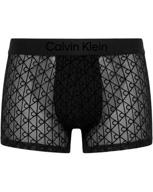 Calvin Klein Sheer Mesh Trunks - Black