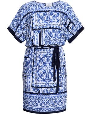 Gina Bacconi Tisha Belted Shift Dress - Blue