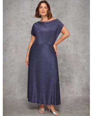 Live Unlimited Sparkle Asymmetric Maxi Dress - Blue