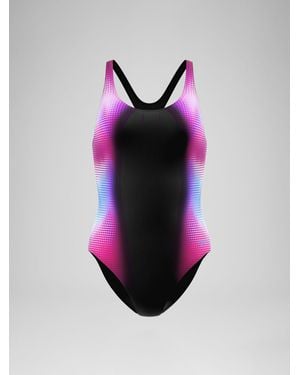 Speedo Print Medalist Swimsuit - Pink