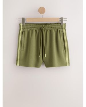 Next Slinky Side Stripe Shorts - Green