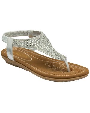 Lotus Holidays Casual-Sandalen Mit Zehenstegeu 37 (Uk 4) - Weiß