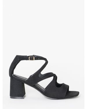 Simply Be Extra Wide Fit Cross Over Strappy Block Heel Sandals - White