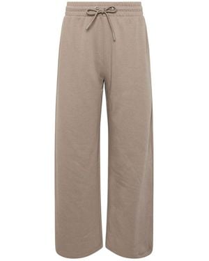 M Com Petite Wide Leg Sweatpants - Natural