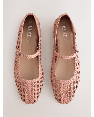 Next Forever Comfort Square Toe Woven Maryjanes Shoes - Multicolor