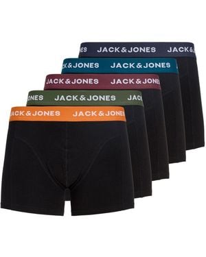 Jack & Jones Multi Boxer Shorts 5 Pack - Blue