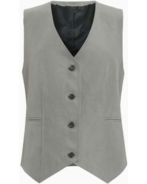 AllSaints Allsaints Averie Lin Waistcoat - Gray
