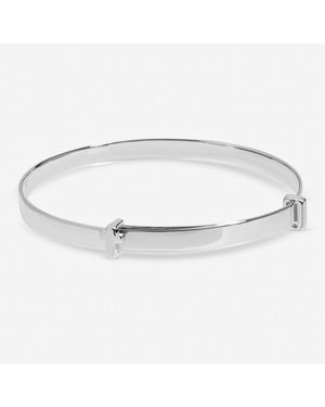Inicio Sterling Plated Christening Cross Bangle Gift Box - Metallic
