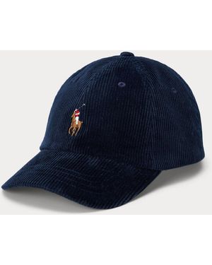Polo Ralph Lauren Cotton Corduroy Sports Cap - Blue