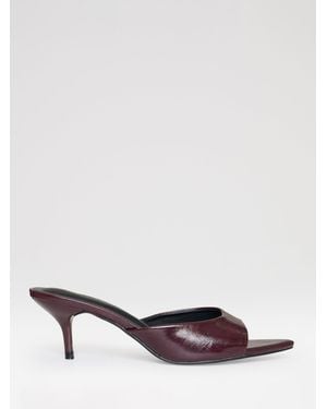 Threadbare Open Toe Kitten Heel Sandals - Purple
