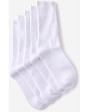 Cotton On Essential Crew Socks 5 Pack - White
