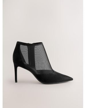 Next Pointed Toe T-Bar Ankle Boots - Black