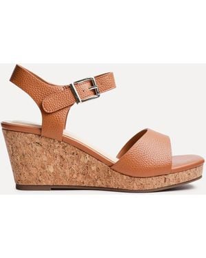 Linzi Sierra Pu Cork Wedge Sandals - Pink