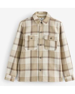 Anerkjendt Akoscar Heavy Twill Check Overshirt - Natural