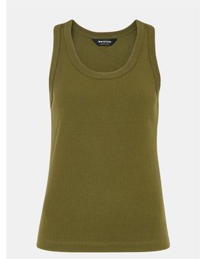Whistles Ultimate Ribbed Scoop Vest - Green