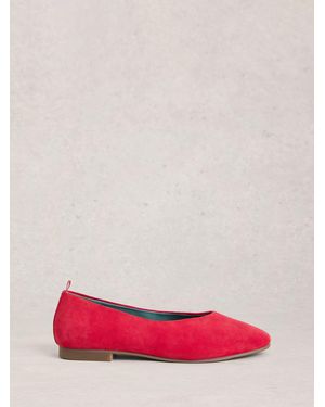 White Stuff Cheri Suede Ballerinas - Pink