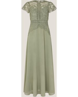 Monsoon Monica Lace Bridesmaid Dress - Green