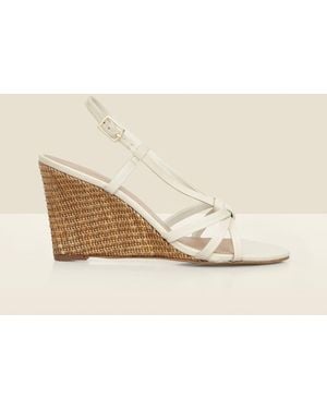 Sosandar Strappy Wedge Heel Sandals - Natural