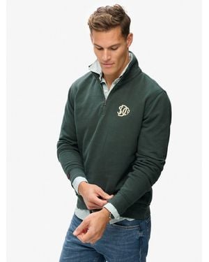 Superdry Athletic Sd Co Half Zip Sweatshirt - Green