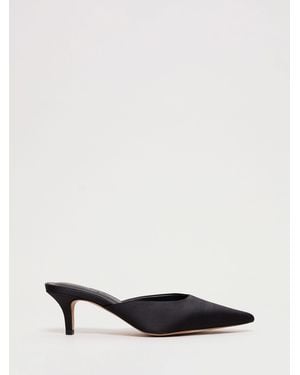 Phase Eight Satin Mules - White