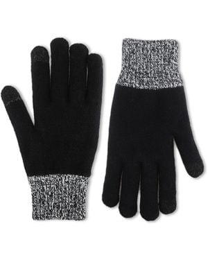 Totes Thermal Knitted Gloves With Fleece Lining And Smartouch - Black