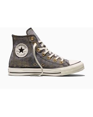 Converse Chuck Taylor All Star Metallic Twill High Sneakers - White