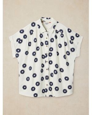 White Stuff Orla Button Through Shirt - Natural