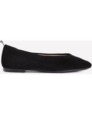 Boden High Cut Ballet Flats - Black