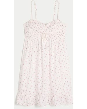 Hollister Patterned Smock Dress - Pink
