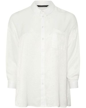 Yours Curve Button Through Shirt - Weiß