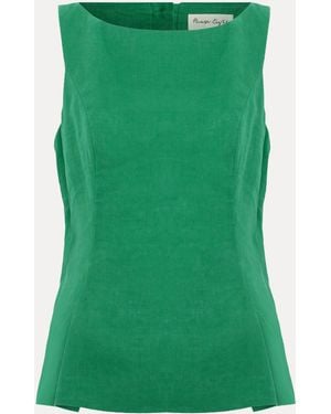 Phase Eight Phase Eight Isabelle Linen Top - Green