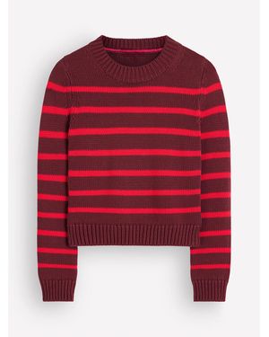 Boden Lucy Chunky Cotton Sweater - Red