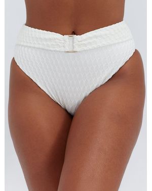 Boux Avenue High Waist Riad Bikini Bottoms - White