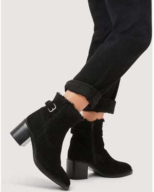 Jones Bootmaker Mavis Leather Buckled Ankle Boots - Black