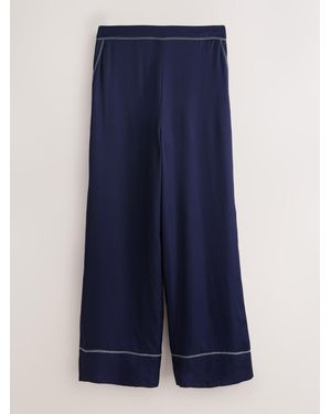 Nothing Ordinary Contrast Stitch Pants - Blue